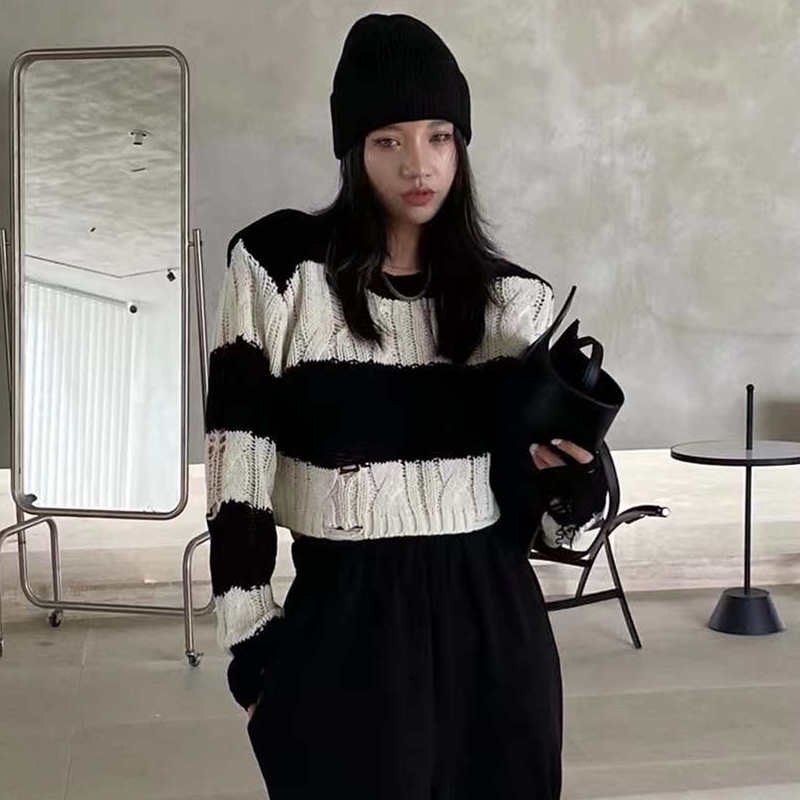 Áo sweater Tay Dài Dáng Rộng Phong Cách Thời Trang Hàn Quốc