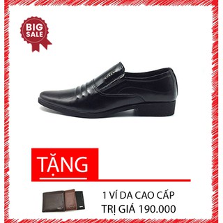 [Video+ảnh thật] Giày lười công sở da bò 621M[TẶNG VÍ DA CAO CẤP]