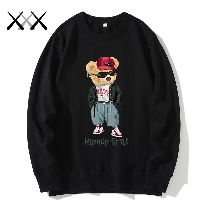 Áo Sweater phong cách Ulzzang Hàn Quốc tay dài họa tiết in hình Gấu Teddy cá tính CoolZ CZ605