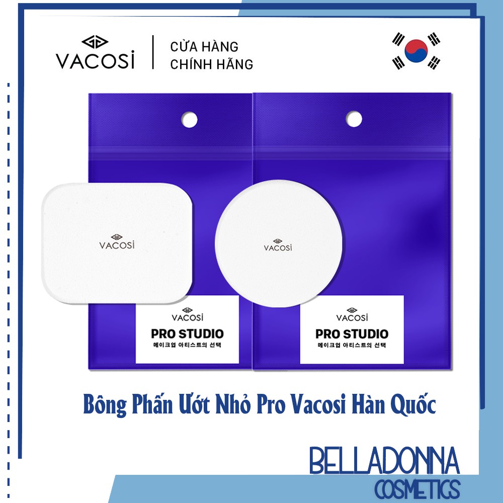 [CHÍNH HÃNG] Bông Phấn Ướt Nhỏ Pro Vacosi (Bịch 1 Cái: PU03/PU02)