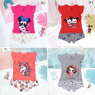 Bộ cotton cộc tay hàng Việt Nam cho bé gái từ 5 đến 15 kg