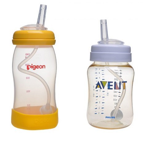 Ống hút chống sặc thay thế cho núm ti bình sữa cổ rộng Pigeon/Avent/Nuk