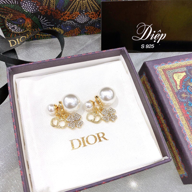 Khuyên tai, bông tai hình cỏ 4 lá mix CD cao cấp 🍓