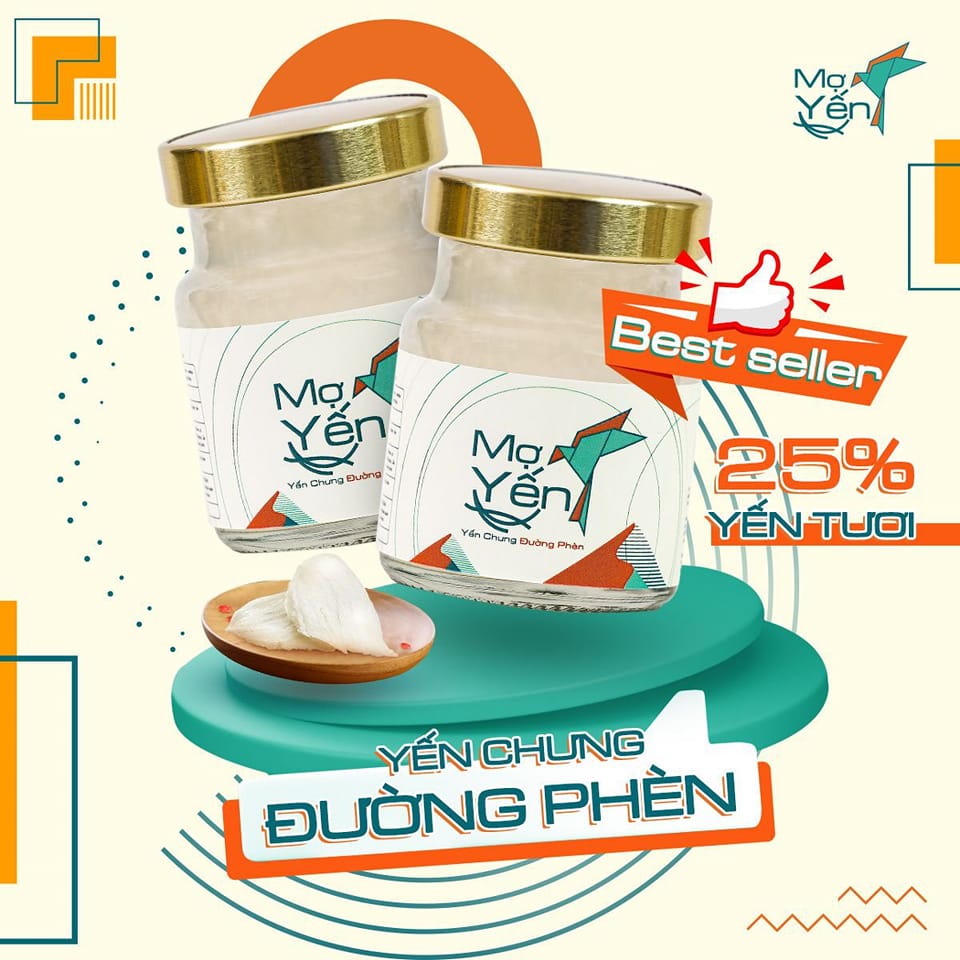Combo Mợ Yến - Chưng Đường Phèn - Hàm lượng 12gr Yến Tươi Nguyên Chất Chưng Sẵn Hũ 70ml
