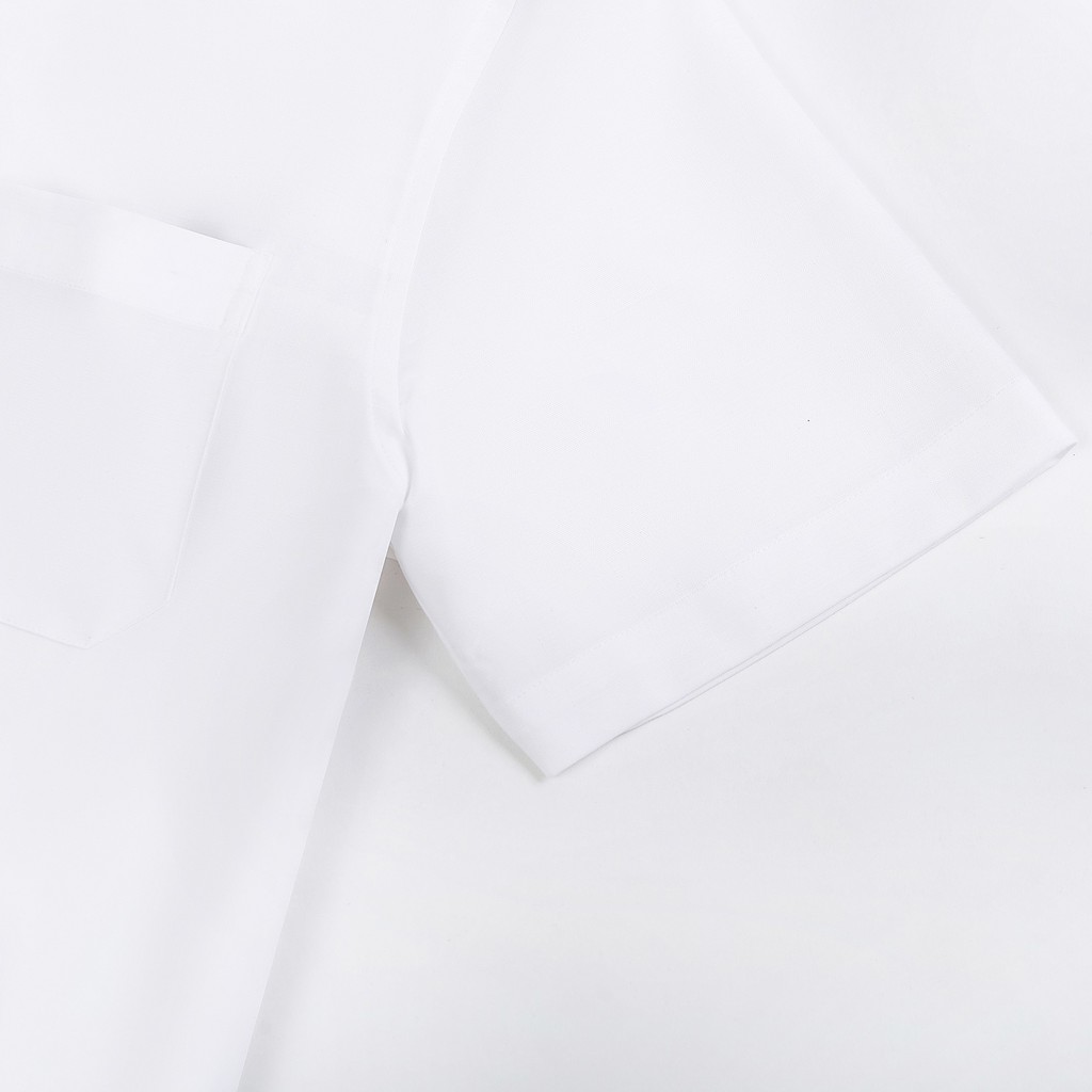 [Hàng Việt Nam] Áo Sơ Mi Nam Công Sở Trung Niên Ngắn Tay Vải Polyspun Màu Trắng Trơn Thương Hiệu Anton - SRN03 | BigBuy360 - bigbuy360.vn