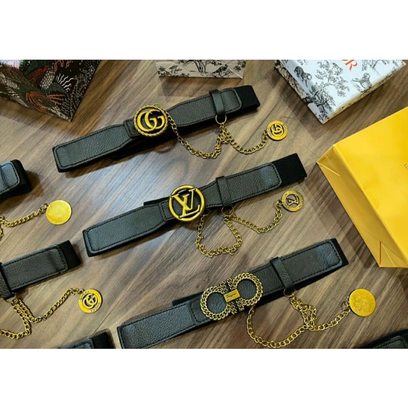 Đai váy ,Belt váy kèm dây xích Cao cấp các hãng co giãn Hàng loại 1  bản 3 _4phân -Kèm video thật