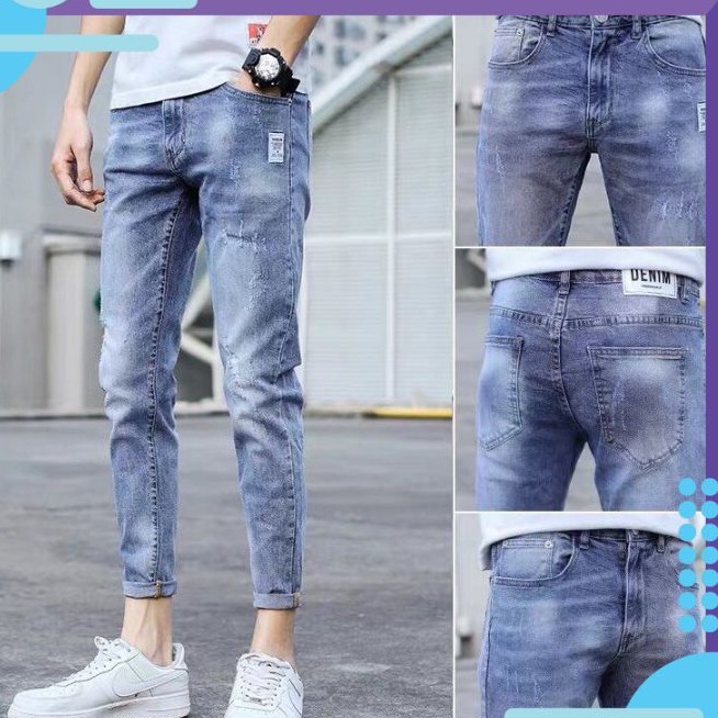 Quần Jean Nam Chất Co Giãn, Không Bai Màu, Dáng Ôm Body, Hit Hót (ảnh kèm video) Thời Trang Phong Cách Luty Shop ms8505