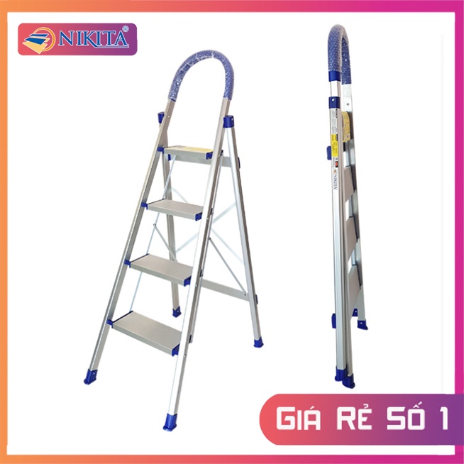 Thang ghế nhôm gia đình - xếp gọn - Chính hãng NIKITA
