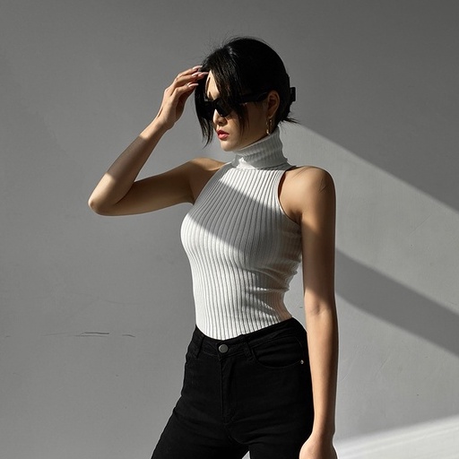 QADCOL Áo sweater Cổ Lọ Thiết Kế Quyến Rũ Cho Nữ