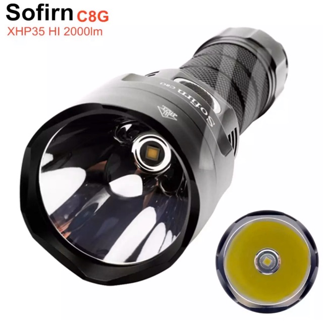 Đèn pin Sofirn C8G bóng LED CREE XHP35 HI SST40 độ sáng 2000lm chiếu xa 565m kèm pin 21700 4800mah tesla