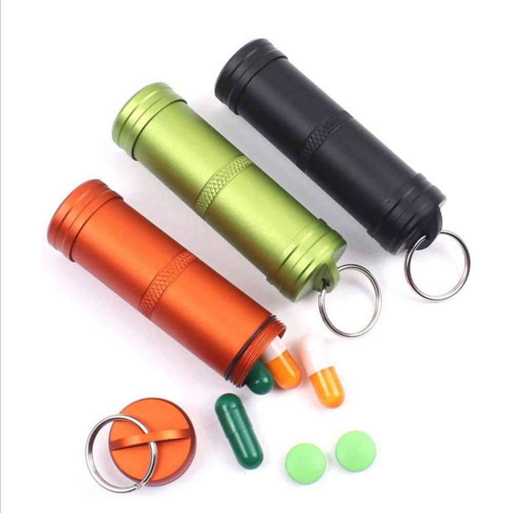 Danilo Hộp Đựng Thuốc Mini Bằng Nhôm Chống Thấm Nước Có Móc Khóa Tiện Dụng