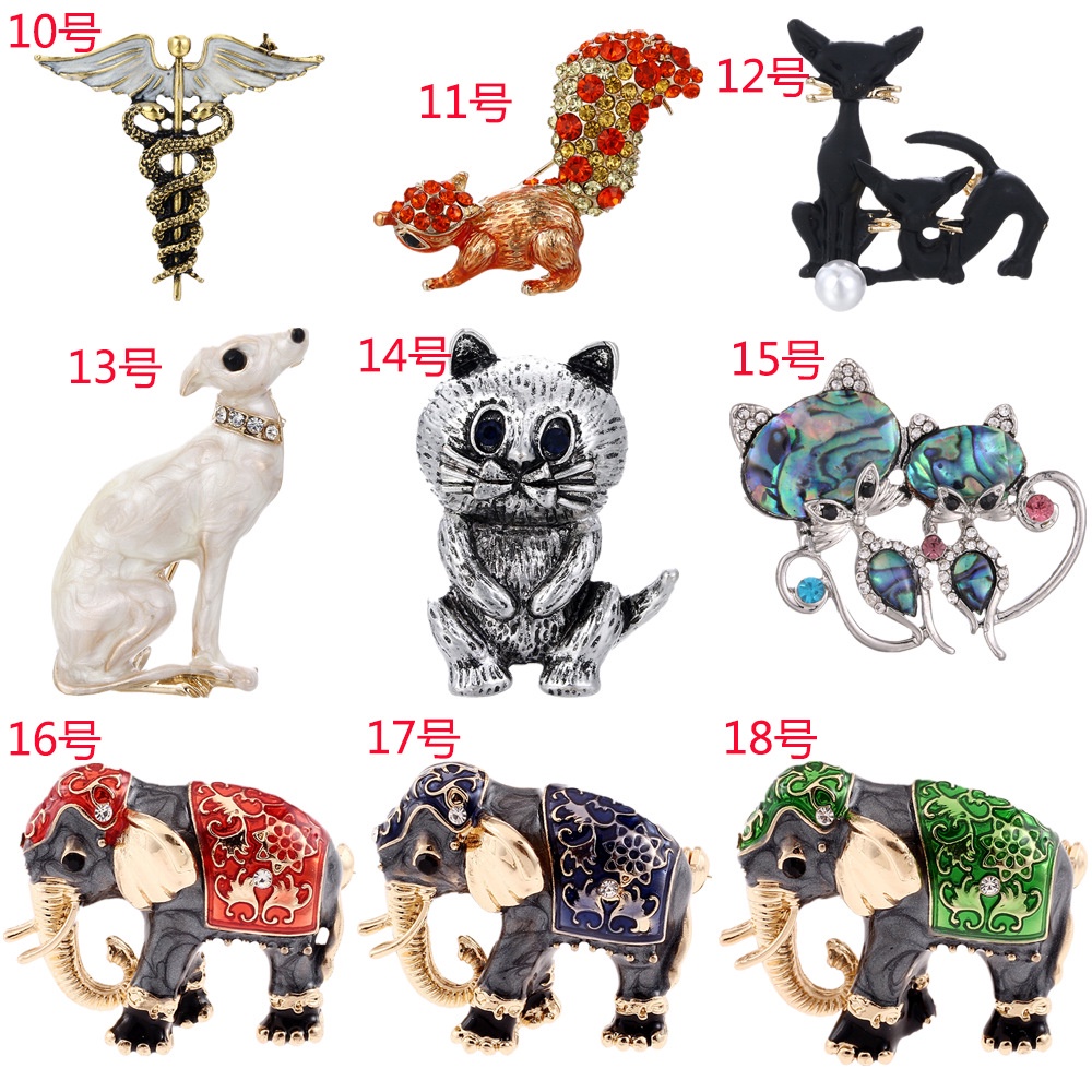 Ghim Cài Áo Hình Động Vật Đính Đá Nhân Tạo Thời Trang