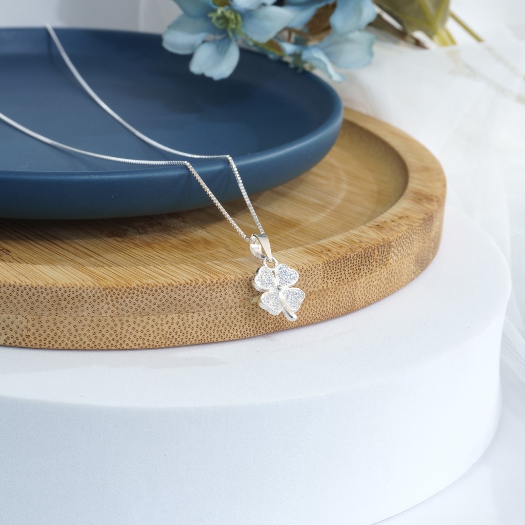 Dây chuyền bạc ATJ9072 dành cho nữ hình 4 lá cỏ ANTA Jewelry