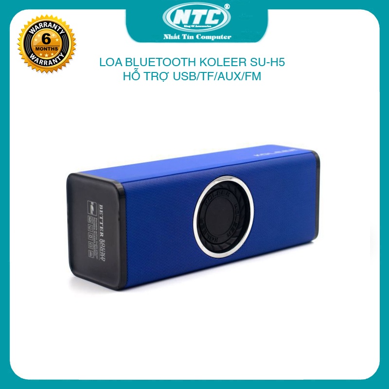 [Mã ELHACE giảm 4% đơn 300K] Loa bluetooth KOLEER SU-H5 bass căng đét - hỗ trợ thẻ nhớ/USB/AUX/FM (nhiều màu)