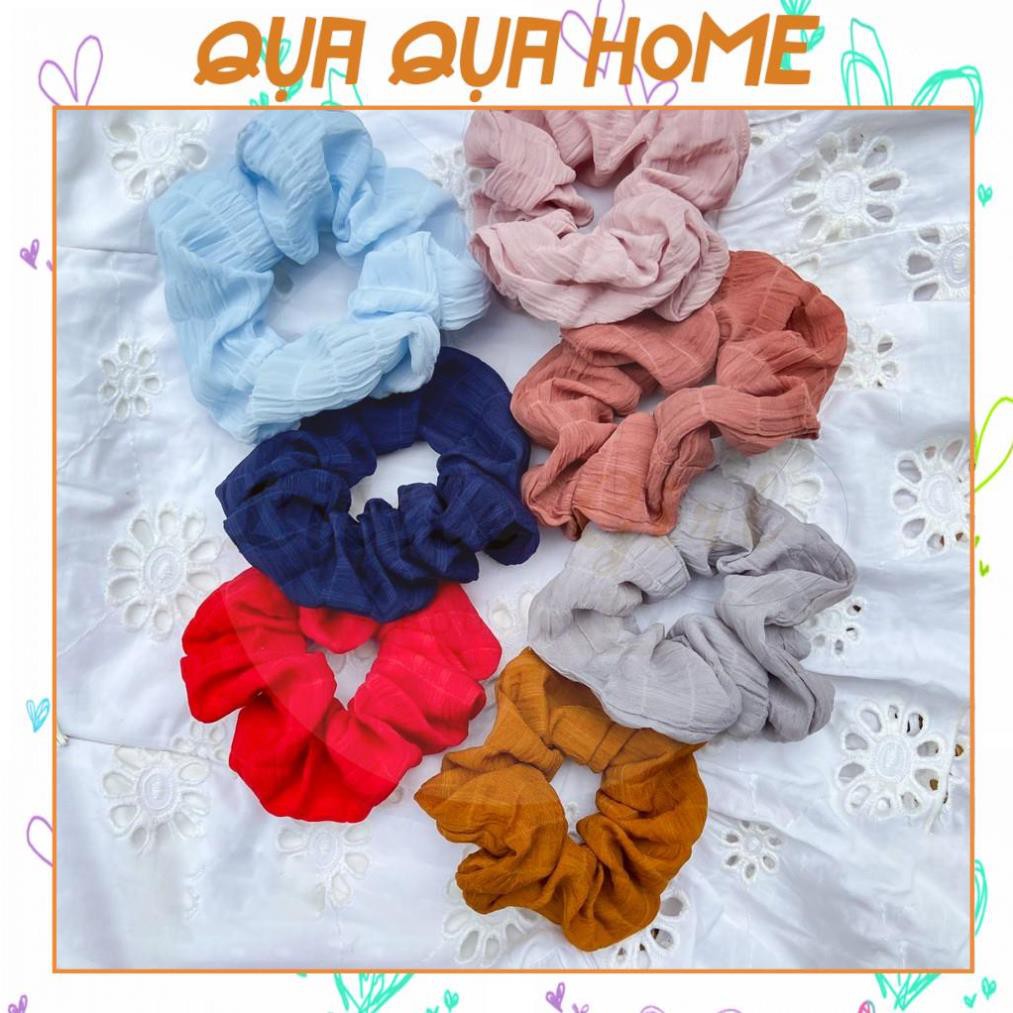 [Hot Trend] Dây Cột Tóc Vải Scrunchies Phong Cách Vintage - Bộ sưu tập Thu - Đông cho nàng!