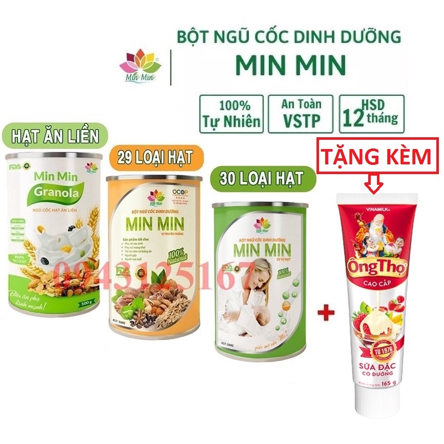 Ngũ Cốc Lợi Sữa - Bột Ngũ Cốc Bầu Min Min (500GAM)