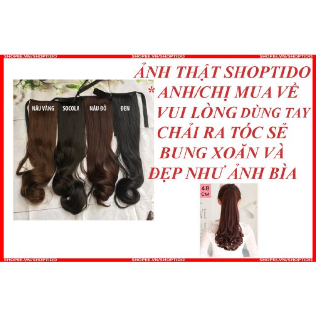 Tóc giả nữ cột ❤️❤️ FREESHIP ❤️❤️ tóc cột xoăn đuôi 55cm mã 053l