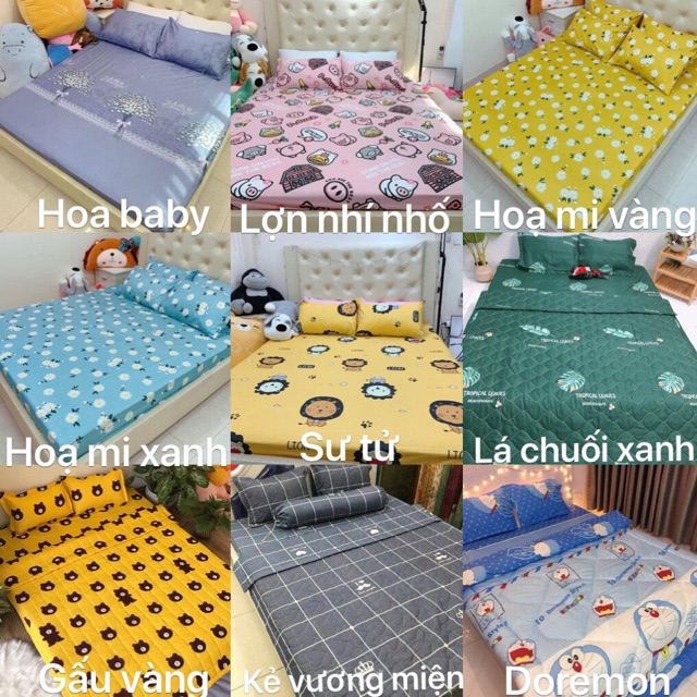 Set chăn ga gối cotton poly - Mẫu Mới Nhất-&gt; được chọn mẫu