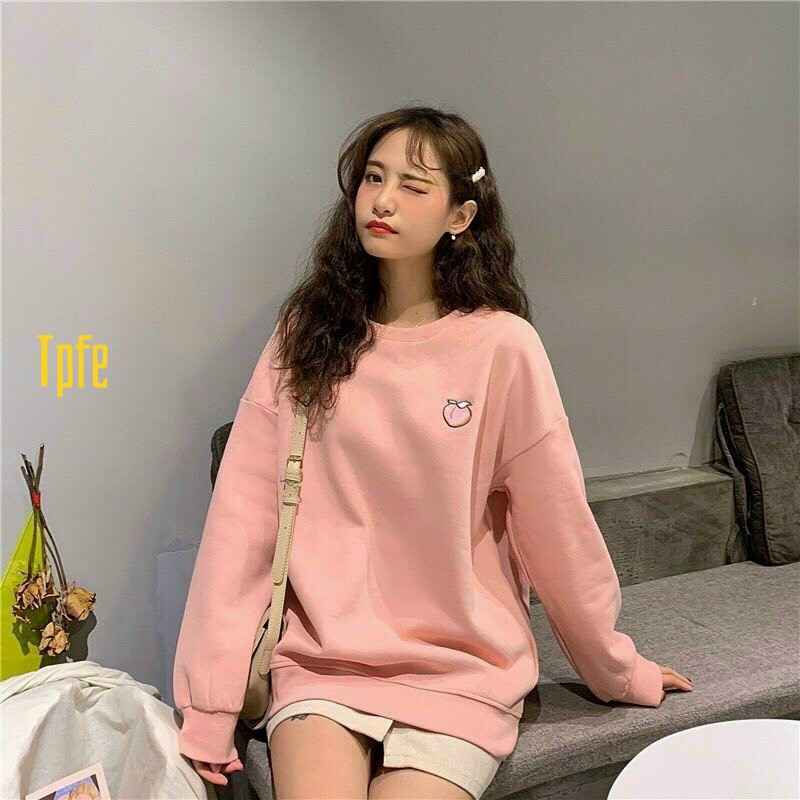 [ VIDEO THẬT ] Áo sweater unisex form rộng nỉ Trái Cây nam nữ ulzzang Wind thu đông