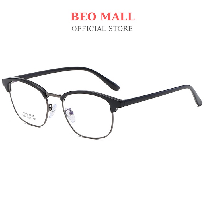 Gọng kính nửa gọng BEOMALL thiết kế hai phái đều đeo được theo phong cách trẻ trung năng động 2021