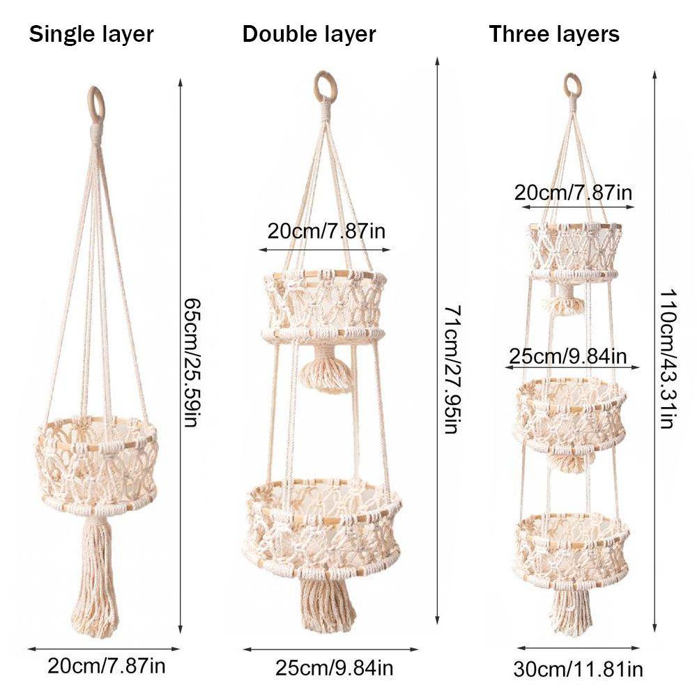 Giá Đỡ Chậu Hoa / Cây Cảnh Bằng Dây Thừng Cotton Bện 1
