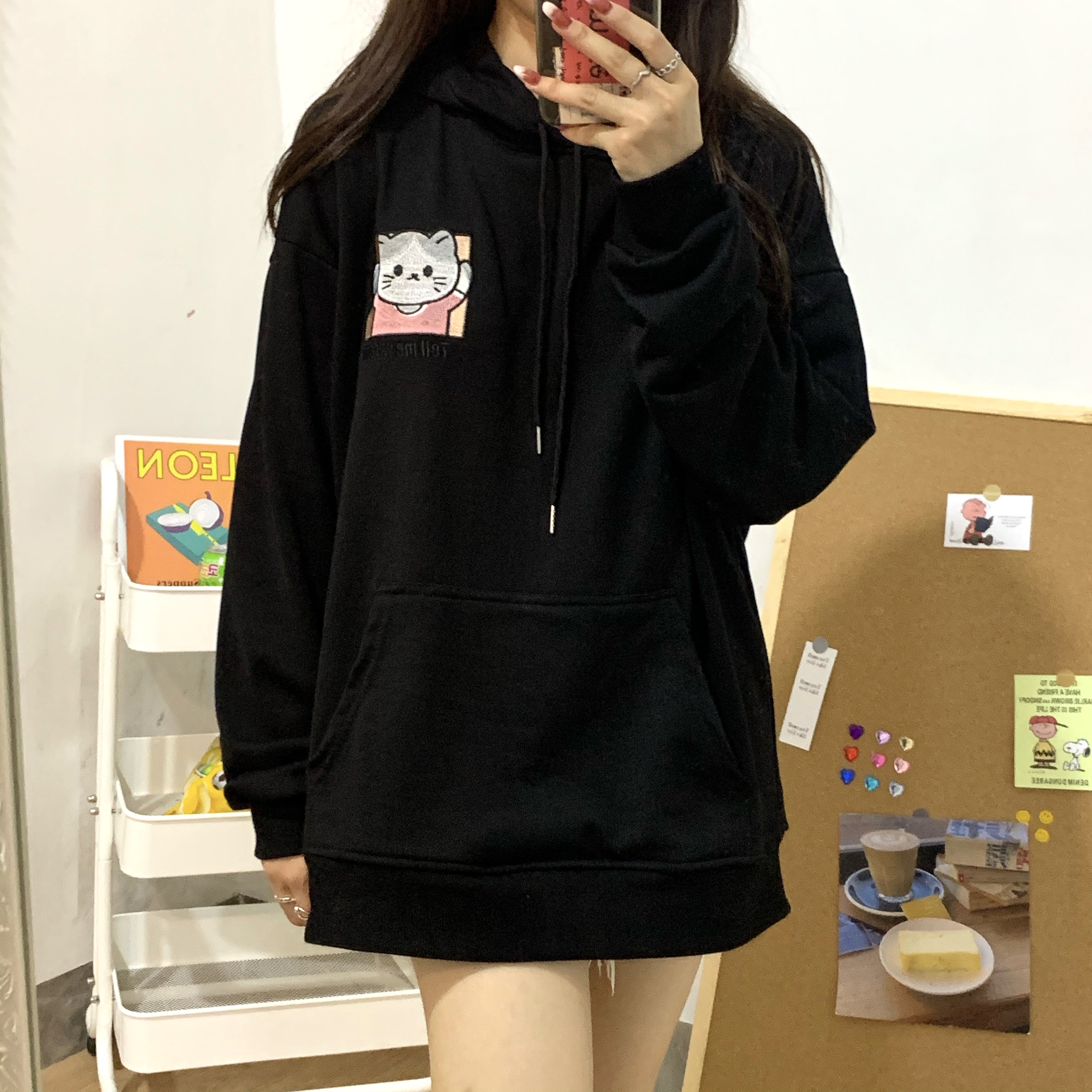 Áo Hoodie Gắn Tai Thỏ Xinh Xắn Phong Cách Harajuku Cho Nam Và Nữ