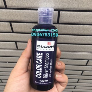 ♥️CHÍNH HÃNG♥️ DẦU GỘI TÍM ELGON SILVER DÀNH CHO TÓC BẠCH KIM 120ML