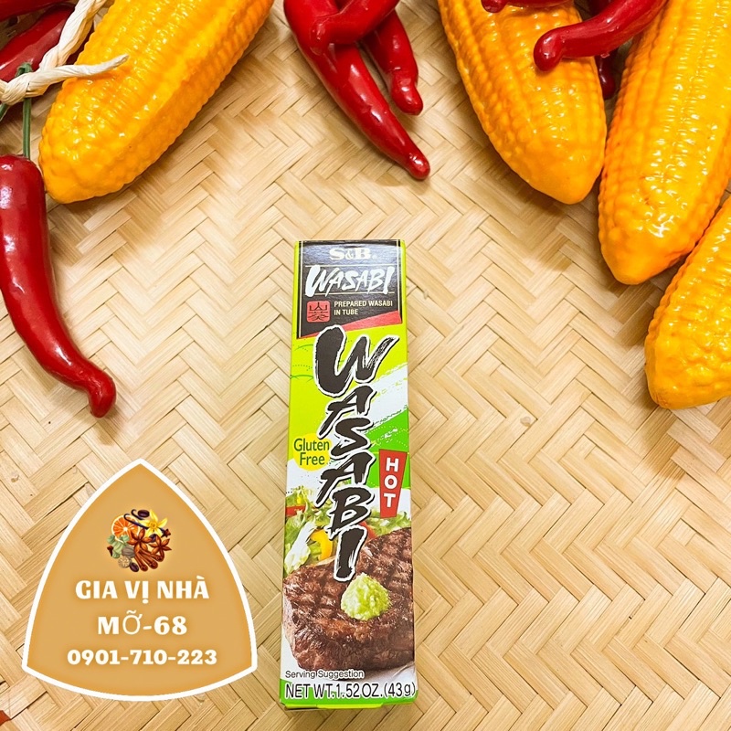 Mù tạt xnah Wasabi S&B( xịn cya ngon ) tuýp 43gr