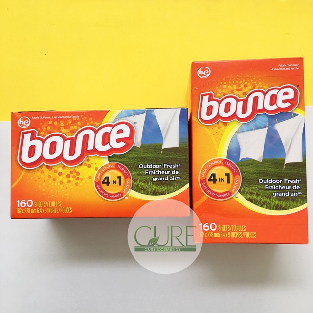 Giấy thơm quần áo Bounce USA 4 in 1 Outdoor Fresh 160 tờ