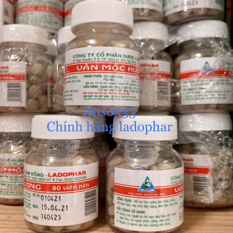 [Hàng Chính Hãng] Vân Mộc Hương lọ 80 viên - Ladophar