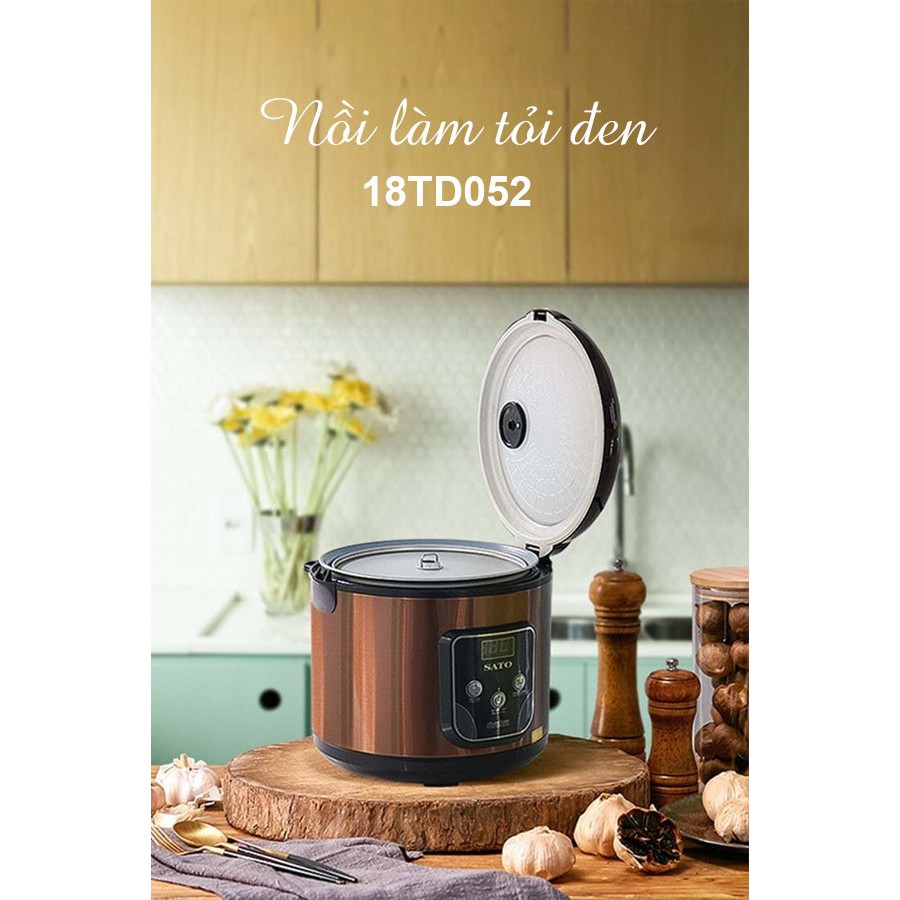 Máy làm tỏi đen, nồi làm tỏi đen SATO Nhật Bản 18TD052 dung tích 4.5L làm tỏi nhanh tiện lợi bảo hành 12 tháng.❎