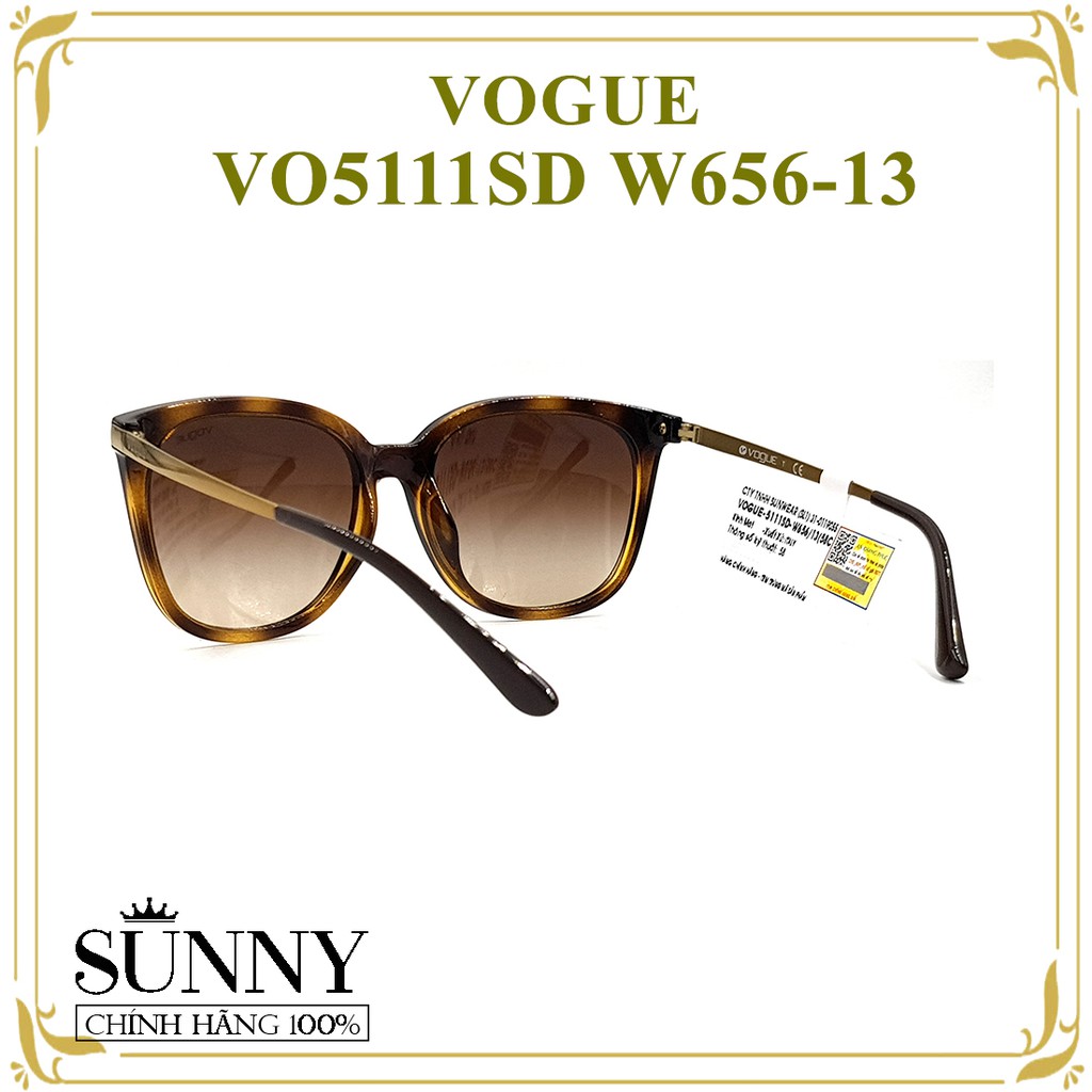 VO5111SD W656-13 - Kính mát Vogue chính hãng Italia, bảo hành toàn quốc