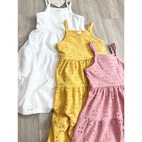 Váy maxi bé gái xuất dư xịn, ren 2 dây chất vải mát size 4-6t