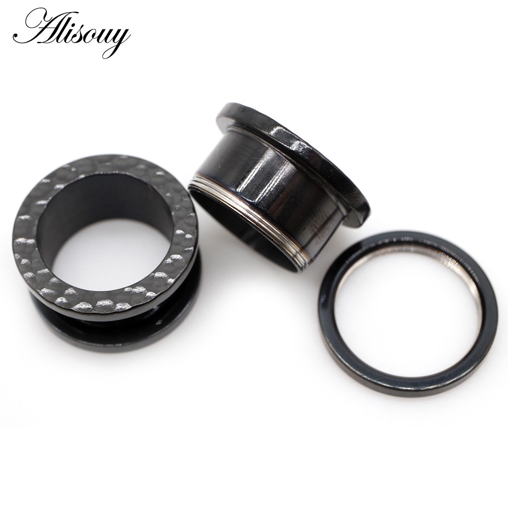 Alisouy Set 2 Khuyên Nong Tai Hình Nhịp Tim Bằng Thép Không Gỉ