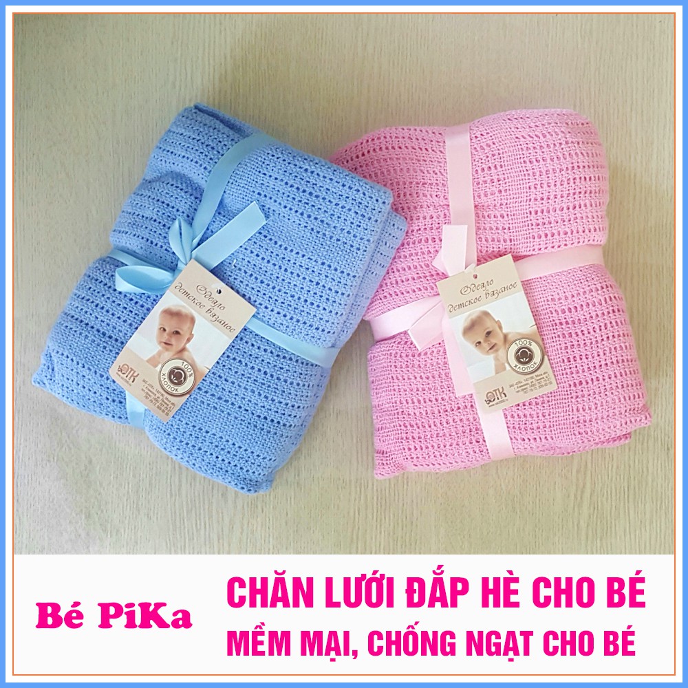 Chăn lưới xuất Nga mềm mại chống ngạt an toàn cho bé 90x120cm