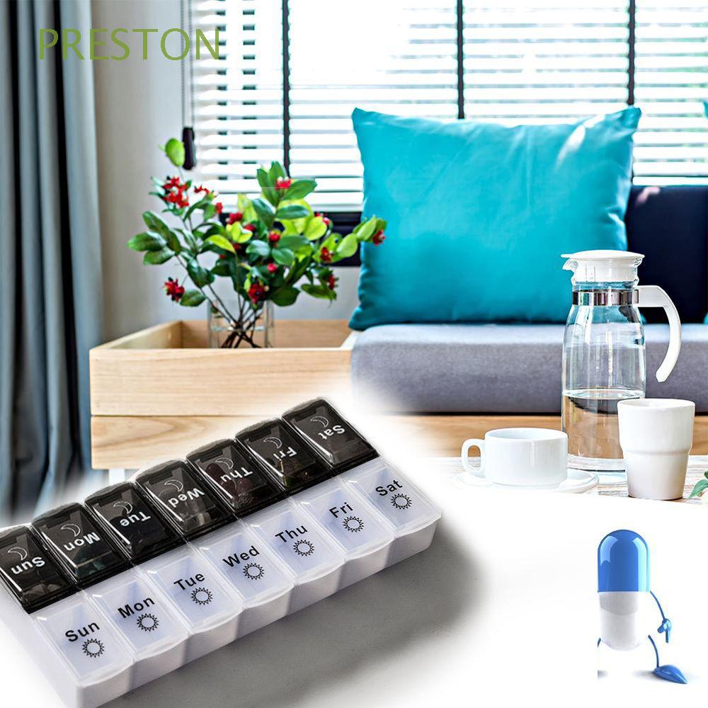 Hộp đựng thuốc 7 ngày bằng nhựa chống tràn 14g tiện dụng