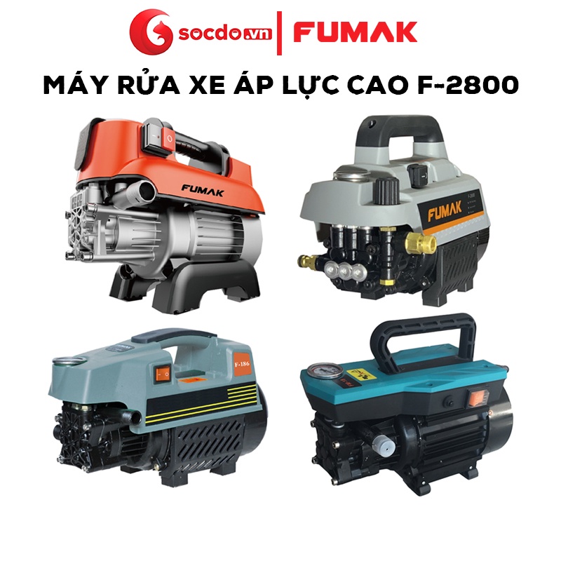 Máy rửa xe áp lực cao Fumak, nhiều mẫu với áp lực khác nhau, tiện lợi dành cho cả xe máy và ô tô - Bảo hành 12 tháng