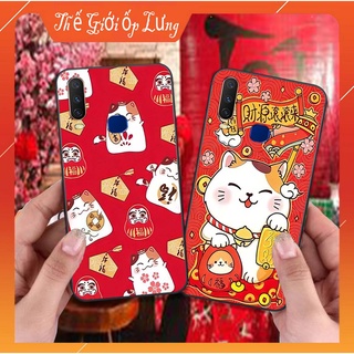 Ốp lưng Vivo Y12 / Y15 / Y17 bộ hình TẾT Mèo thần tài may mắn MANEKI NEKO cực đáng yêu, siêu đẹp