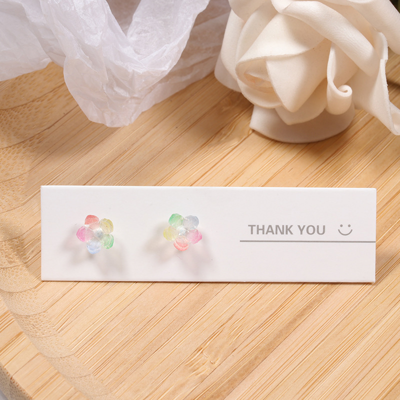 Bông tai nhựa S925 nhiều màu sắc dễ thương cho nữ