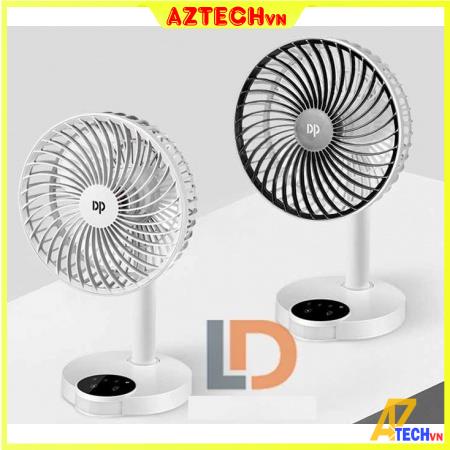 QUẠT SẠC TÍCH ĐIỆN DP 7626 KÈM ĐÈN LED SIÊU MÁT - CẢM ỨNG
