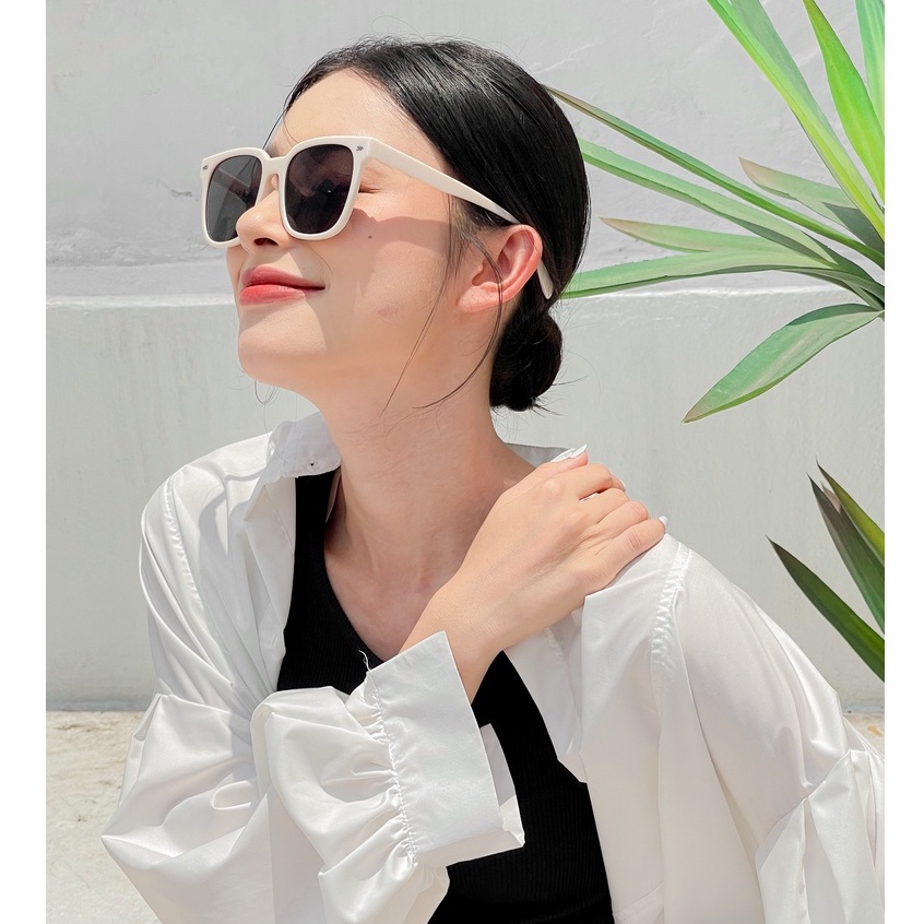 Kính mát nam nữ LILYEYEWEAR mắt vuông to chống UV400 chống bụi đi đường màu sắc thời trang hè kc317
