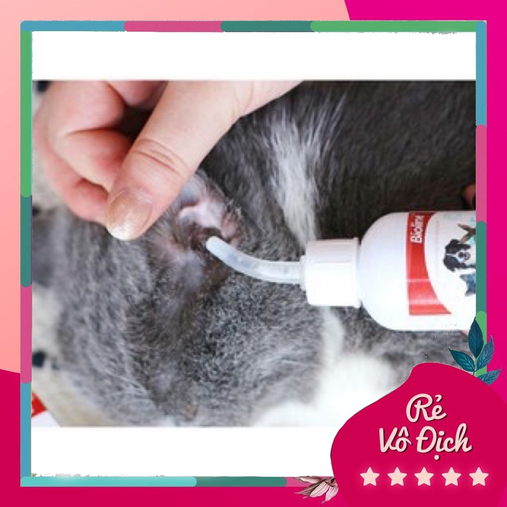 Nước Rửa Vệ sinh Tai Cho Chó Mèo Ear Care Bioline 50ml