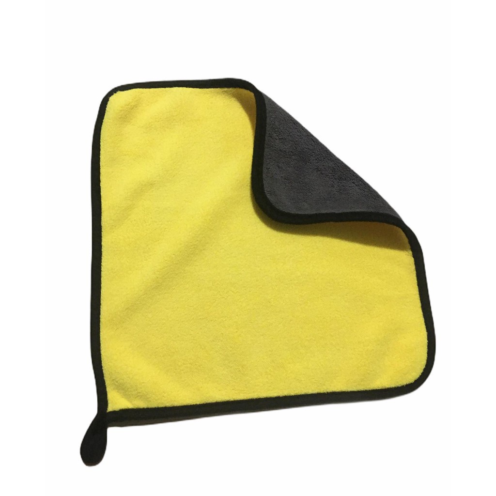 Vải Sợi Nhỏ Cao Cấp 3D, Dày, Mềm, Thấm Hút Nhanh (Màu Vàng-Đỏ) 30x30cm