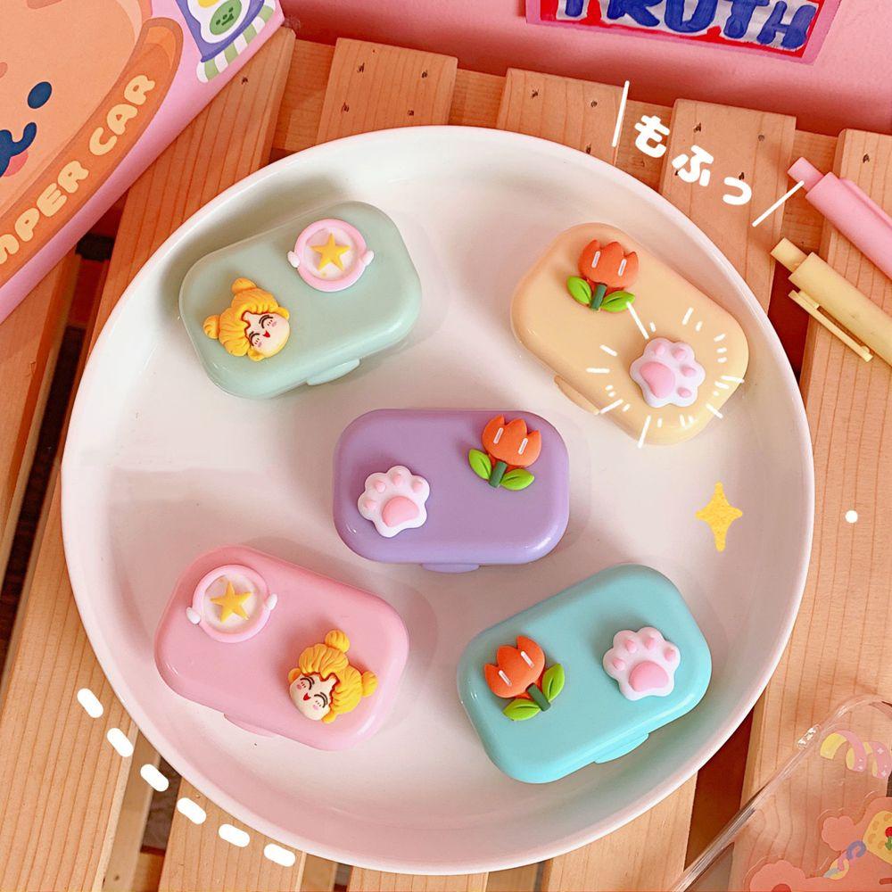 Hộp Đựng Kính Áp Tròng Hình Chữ Nhật / Hoa / Thủy Thủ Mặt Trăng Chống Thấm Nước WMES15H