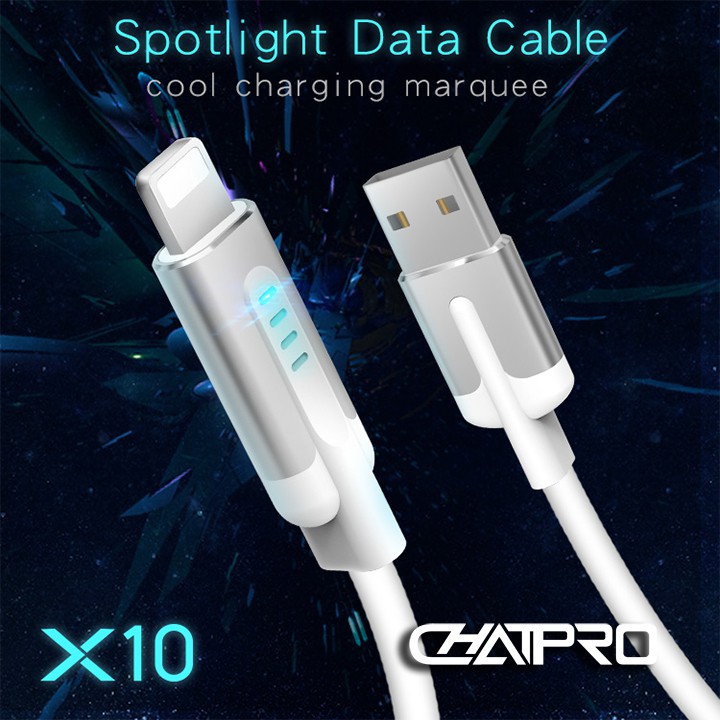 Dây sạc nhanh 2.1A dài 1.2 mét Foneng X10 cao cấp chính hãng – Có đèn báo sạc, hộp thiết