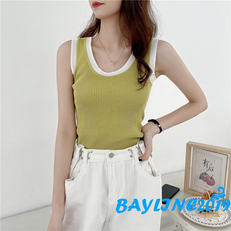 Áo Thun Ba Lỗ Màu Trơn Thời Trang Nữ Tính