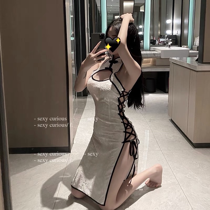 SƯỜN XÁM KHOÉT NGỰC ĐAN DÂY GỢI CẢM / COSPLAY CÔ GÁI TRUNG HOA / SƯỜN XÁM CÁCH TÂN SEXY ME1534