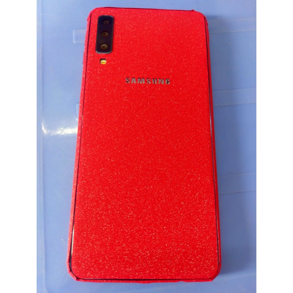 Skin dán Samsung A7 2018 nhũ đỏ