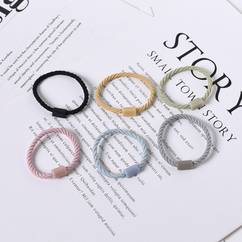 Dây Buộc Tóc Cao Su Co Giãn Họa Tiết Hoạt Hình Dễ Thương Cho Bé