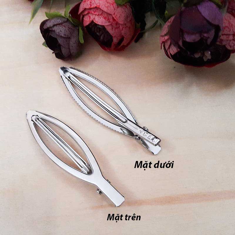 7 CM KẸP BẠC HÌNH LÁ PHỤ KIỆN DIY HANDMADE LÀM NƠ BỜM KẸP TÓC